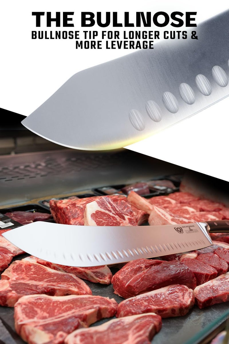 Dalstrong Bull Nose Butcher Knife - 14 inch - Gladiator Series Elite - High Carbon Premium German Steel - Black G10 Handle - Meat BBQ Knife - Sheath Included - NSF Certified - Image 2